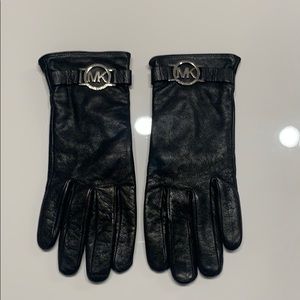 MICHAEL Michael Kors Black Leather Gloves